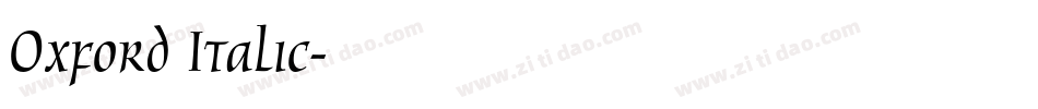 Oxford Italic字体转换